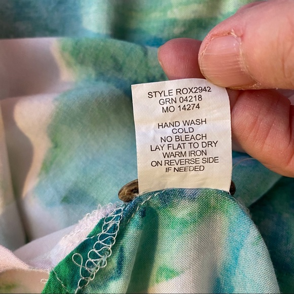 Anthropologie Fig and Flower watercolor print blouse - Picture 7 of 8